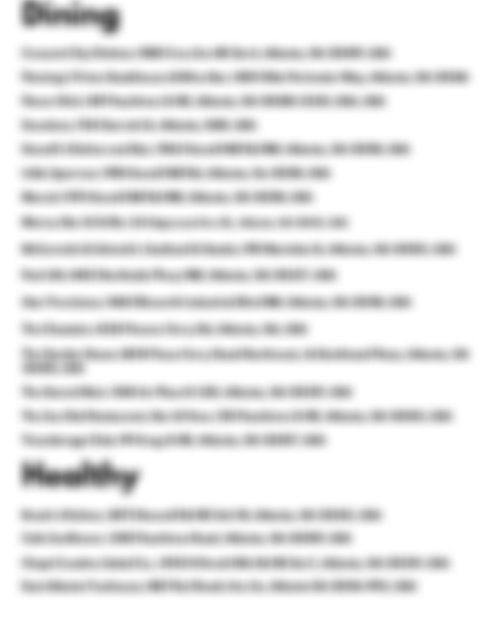 Atlanta Restaurant List